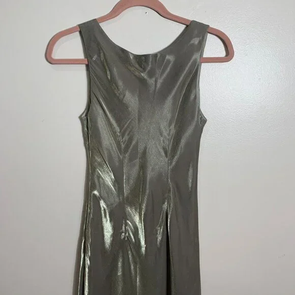 Alex Evenings Green Beaded Sequin Size 8 Jacketed Dress 2 Pc Sleeveless V neck - Picture 11 of 13